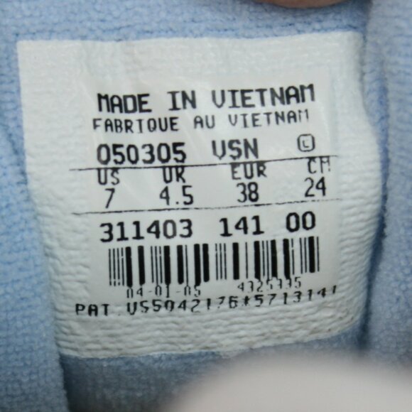 Nike Ladies 7 Air Monarch IV White Light Blue Running Tennis Gym Shoes Sneakers - Picture 8 of 12